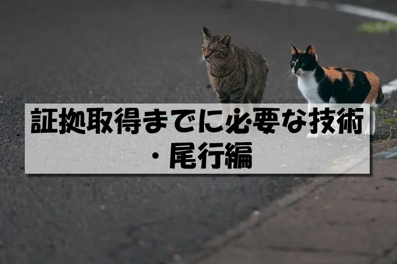 証拠取得までに必要な技術・尾行編